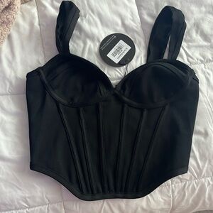 White fox black corset size S